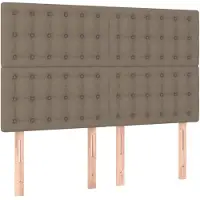 vidaXL Têtes de lit 4 pcs. Taupe 72x5x78/88 cm Tissu