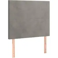 vidaXL Têtes de lit 2 pcs. Gris clair 80x5x78/88 cm velours