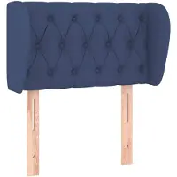 vidaXL Tête de lit avec oreilles bleu 83x23x78/88 cm Tissu