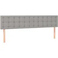 vidaXL Têtes de lit 2 pcs. Gris clair 100x5x78/88 cm Tissu