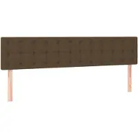 vidaXL Têtes de lit 2 pcs. Marron foncé 80x5x78/88 cm Tissu