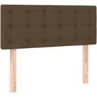 vidaXL Tête de lit brun foncé 100x5x78/88 cm Tissu