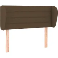 vidaXL Tête de lit avec oreilles brun foncé 83x23x78/88 cm Tissu
