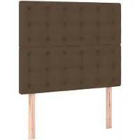 vidaXL Têtes de lit 2 pcs. Marron foncé 80x5x78/88 cm Tissu