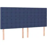 vidaXL Têtes de lit 4 pcs. Bleu 100x5x78/88 cm Tissu