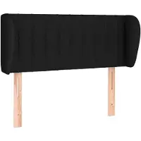 vidaXL Tête de lit avec oreilles Noir 83x23x78/88 cm Tissu