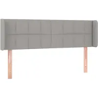vidaXL Tête de lit avec oreilles gris clair 147x16x78/88 cm Tissu