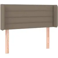 vidaXL Tête de lit avec oreilles taupe 103x16x78/88 cm Tissu