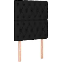 vidaXL Têtes de lit 2 pcs. noir 80x7x78/88 cm Tissu