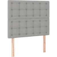vidaXL Têtes de lit 2 pcs. Gris clair 80x5x78/88 cm Tissu