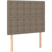 vidaXL Têtes de lit 2 pcs. Taupe 90x5x78/88 cm Tissu