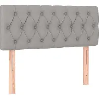 vidaXL Tête de lit gris clair 100x7x78/88 cm Tissu