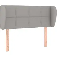 vidaXL Tête de lit avec oreilles gris clair 83x23x78/88 cm Tissu