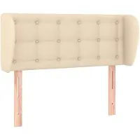 vidaXL Tête de lit avec oreilles Crème 83x23x78/88 cm Tissu