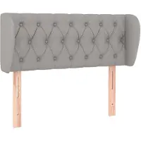 vidaXL Tête de lit avec oreilles Gris clair 103x23x78/88 cm Tissu