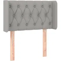 vidaXL Tête de lit avec oreilles gris clair 83x16x78/88 cm Tissu