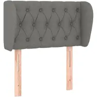 vidaXL Tête de lit avec oreilles gris foncé 83x23x78/88 cm Tissu