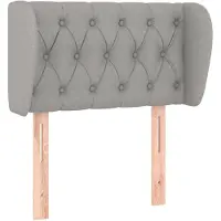vidaXL Tête de lit avec oreilles gris clair 83x23x78/88 cm Tissu