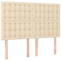 vidaXL Têtes de lit 4 pcs. Crème 72x5x78/88 cm Tissu
