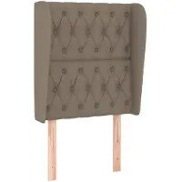 vidaXL Tête de lit avec oreilles taupe 83x23x118/128 cm Tissu