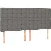 vidaXL Têtes de lit 4 pcs. Gris foncé 90x5x78/88 cm Tissu