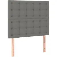 vidaXL Tête de lit Gris foncé 100x5x118/128 cm Tissu