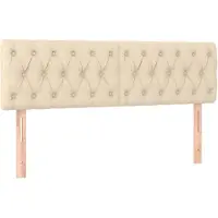 vidaXL Têtes de lit 2 pcs. Crème 80x7x78/88 cm Tissu