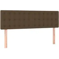 vidaXL Têtes de lit 2 pcs. Marron foncé 72x5x78/88 cm Tissu