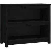vidaXL Bibliothèque Noir 80x35x68 cm Bois de pin massif
