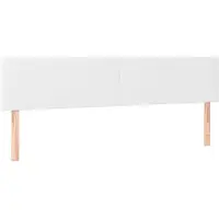 vidaXL Têtes de lit 2 pcs. Blanc 80x5x78/88 cm Similicuir