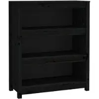 vidaXL Bibliothèque Noir 80x35x97 cm Bois de pin massif