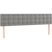 vidaXL Têtes de lit 2 pcs. Gris clair 80x5x78/88 cm velours