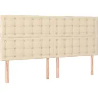 vidaXL Têtes de lit 4 pcs. Crème 80x5x78/88 cm Tissu