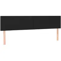 vidaXL Têtes de lit 2 pièces noir 100x5x78/88 cm similicuir