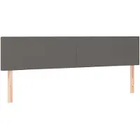 vidaXL Têtes de lit 2 pcs. Gris 100x5x78/88 cm Similicuir