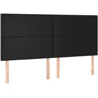 vidaXL Têtes de lit 4 pièces noir 90x5x78/88 cm similicuir
