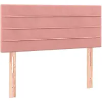 vidaXL Tête de lit rose 80x5x78/88 cm velours