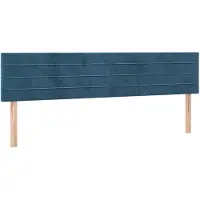 vidaXL Têtes de lit 2 pcs. Bleu foncé 80x5x78/88 cm velours