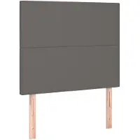vidaXL Têtes de lit 2 pcs. Gris 100x5x78/88 cm Similicuir