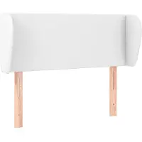 vidaXL Tête de lit avec oreilles blanc 93x23x78/88 cm similicuir