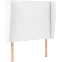 vidaXL Tête de lit avec oreilles blanc 103x23x118/128 cm similicuir