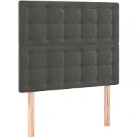 vidaXL Têtes de lit 2 pcs. Gris foncé 80x5x78/88 cm velours