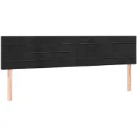 vidaXL Têtes de lit 2 pcs. noir 80x5x78/88 cm velours