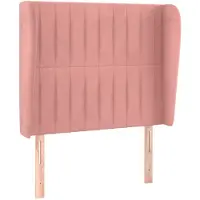vidaXL Tête de lit avec oreilles rose 93x23x118/128 cm velours