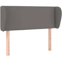 vidaXL Tête de lit avec oreilles Gris 103x23x78/88 cm Similicuir