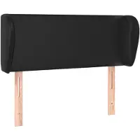 vidaXL Tête de lit avec oreilles Noir 93x23x78/88 cm Similicuir
