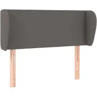 vidaXL Tête de lit avec oreilles Gris 93x23x78/88 cm Similicuir