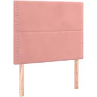 vidaXL Têtes de lit 2 pcs. Rose 100x5x78/88 cm velours