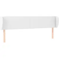 vidaXL Tête de lit avec oreilles blanc 183x23x78/88 cm similicuir