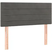 vidaXL Tête de lit gris foncé 100x5x78/88 cm velours
